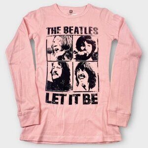 NWOT The Beatles Let It Be Tee Shirt Pink Size Small